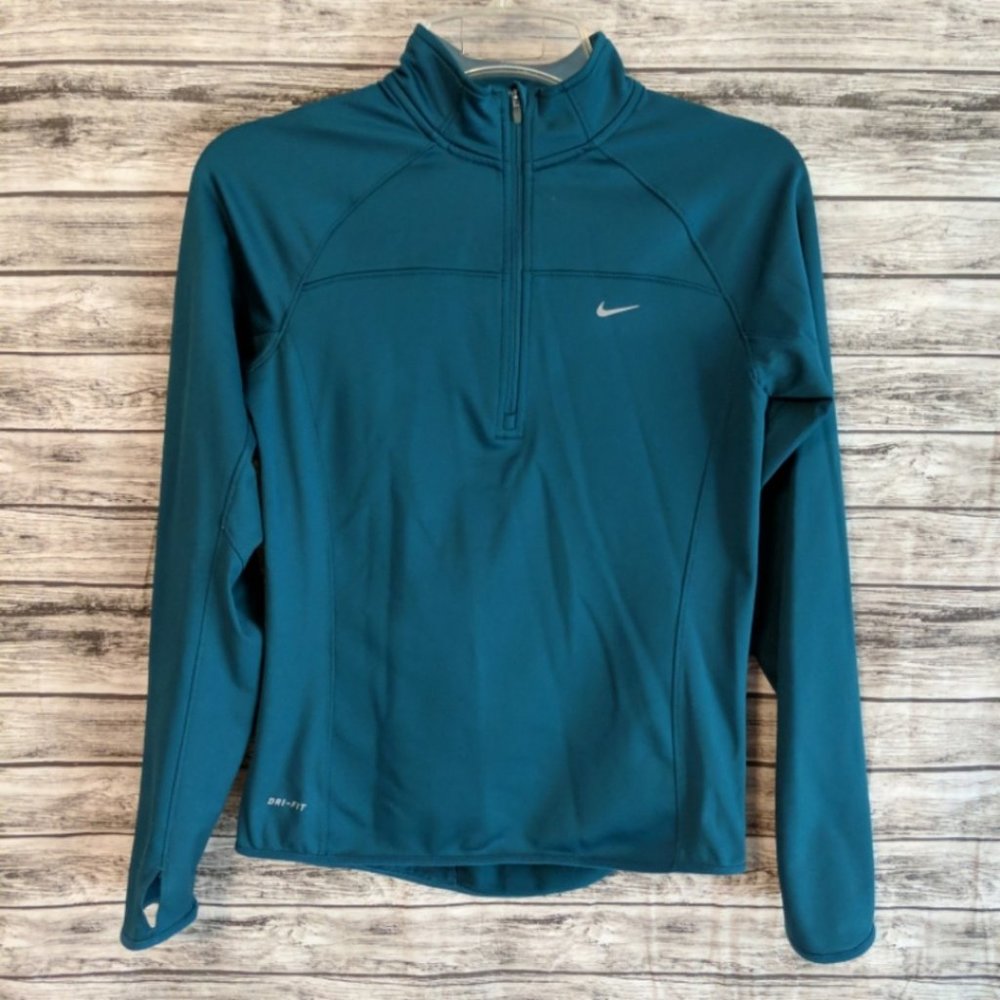 Nike Teal Dri-Fit 1/4 Zip Jacket